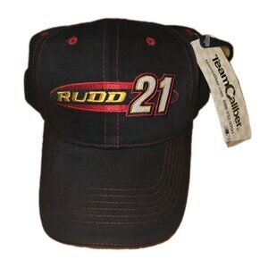 NASCAR Ricky Rudd #21 Hat Team Caliber Vintage NWT Pit Stop Black Red Rooster